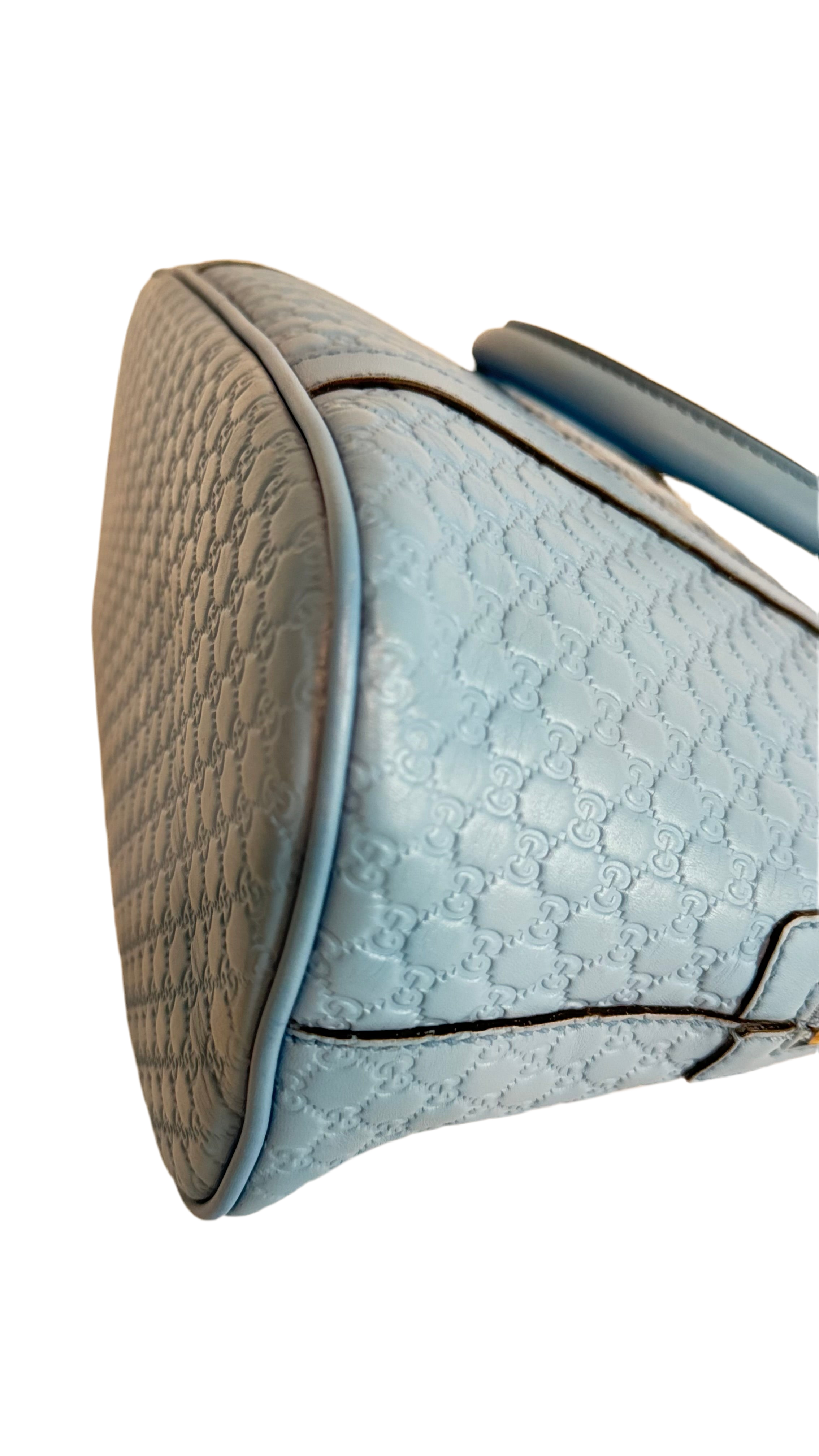 Gucci Mini Dome Leather Crossbody Bag Mineral Blue