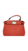 Z Fendi Leather Micro Peekaboo Top Handle Bag